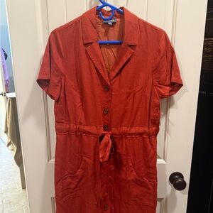 Modcloth Rust Red Shirt Dress